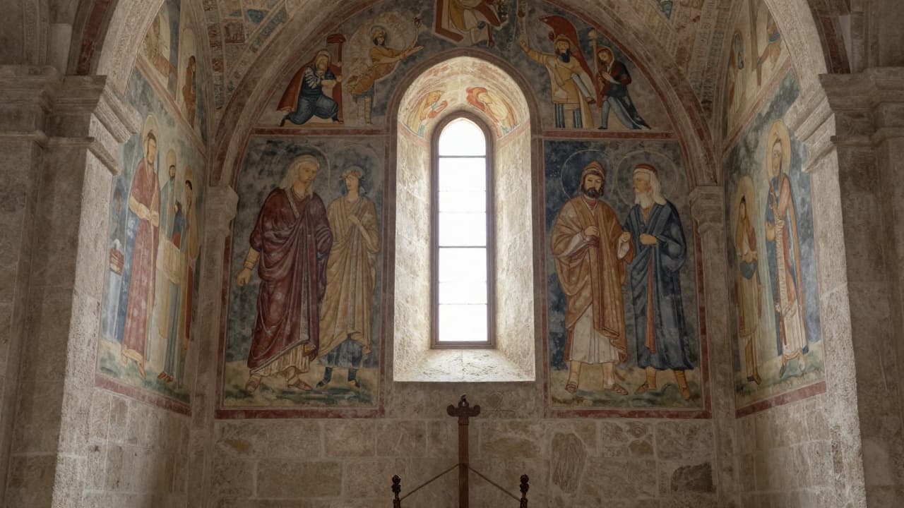 Ilustracija: kasnogotičke freske u istarskoj crkvi