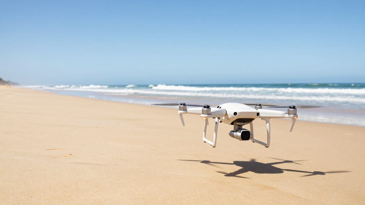 Dron iznad plaže
