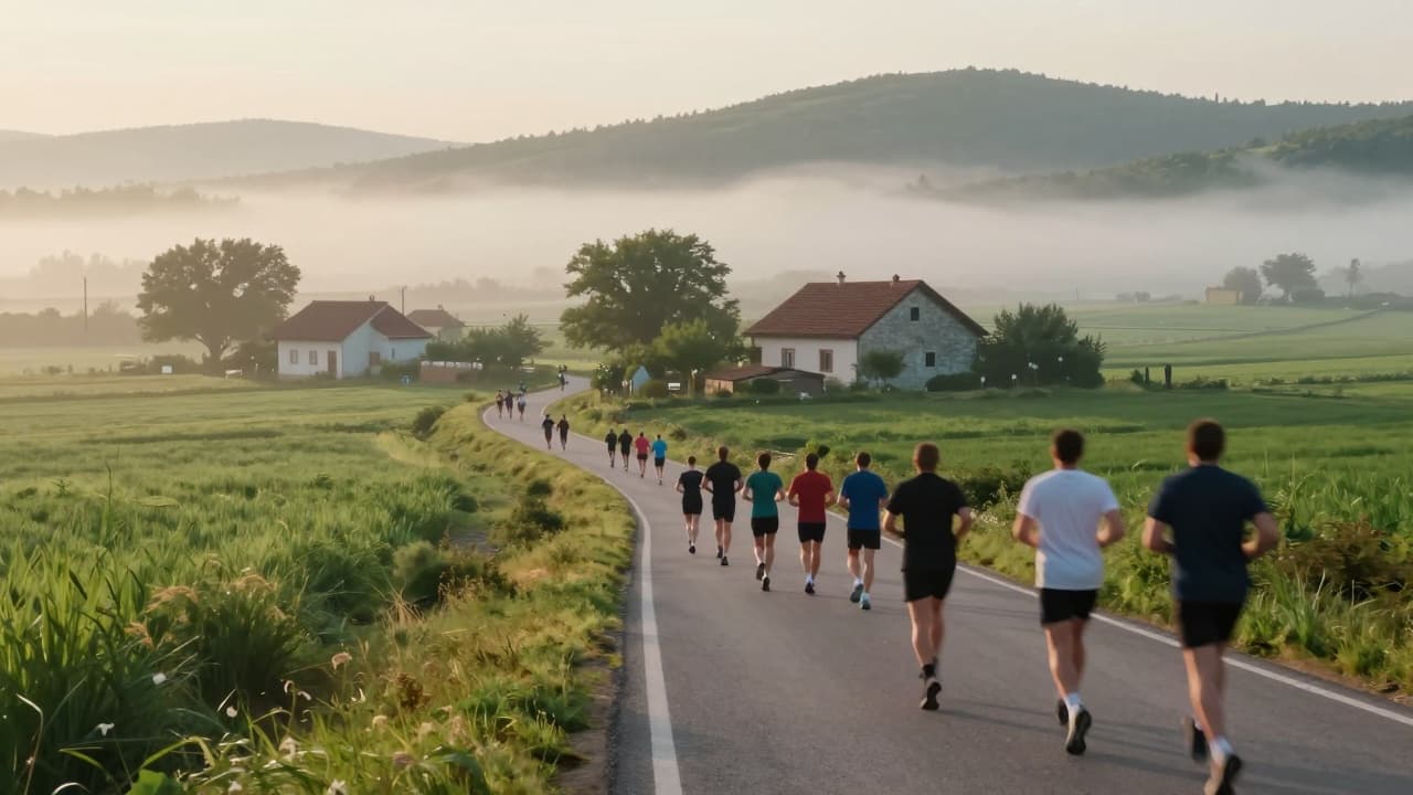 Trkači na jutarnjem putu