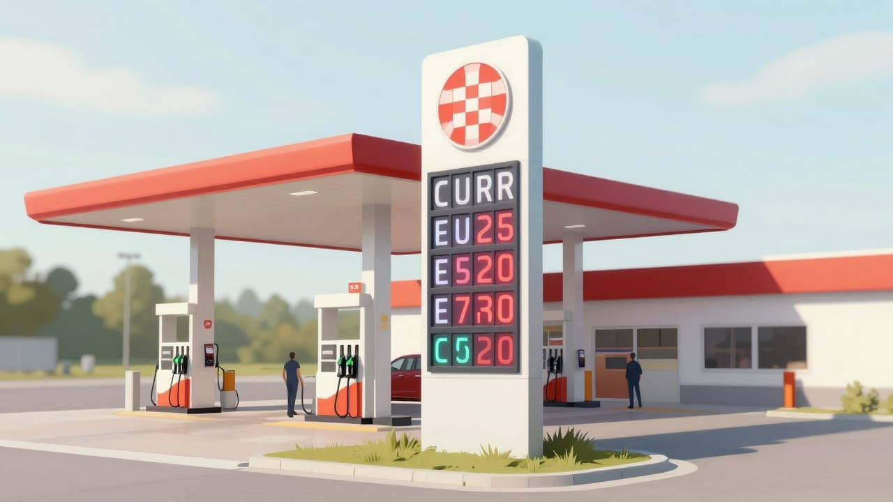 Cijene goriva na benzinskoj postaji