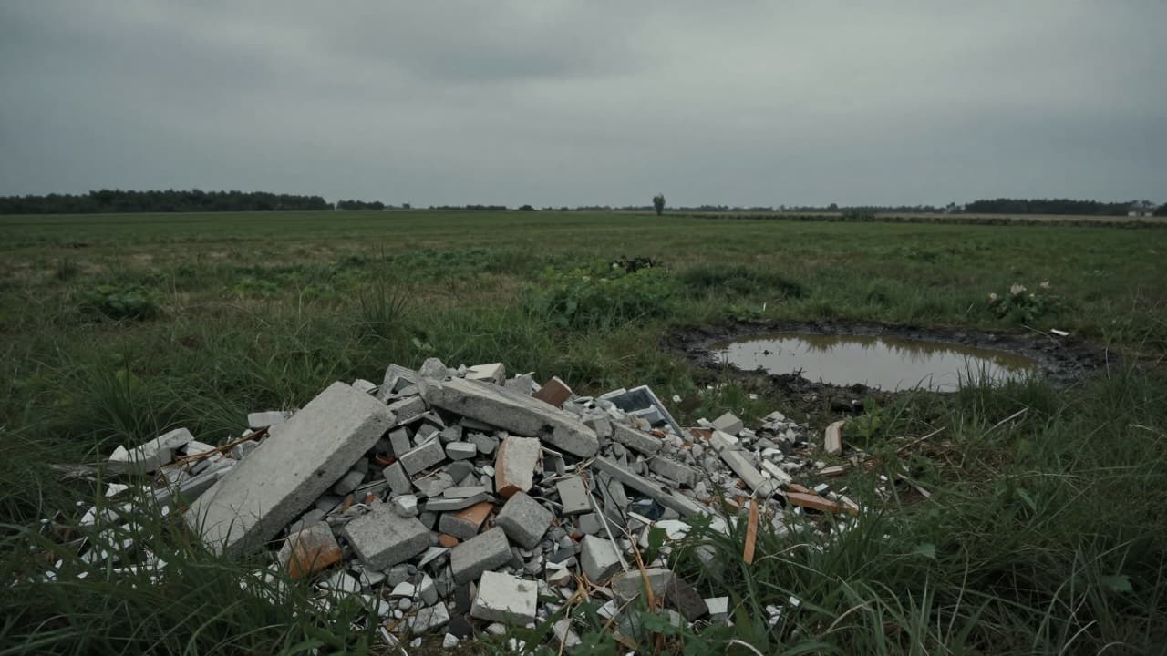 Improper waste disposal on land