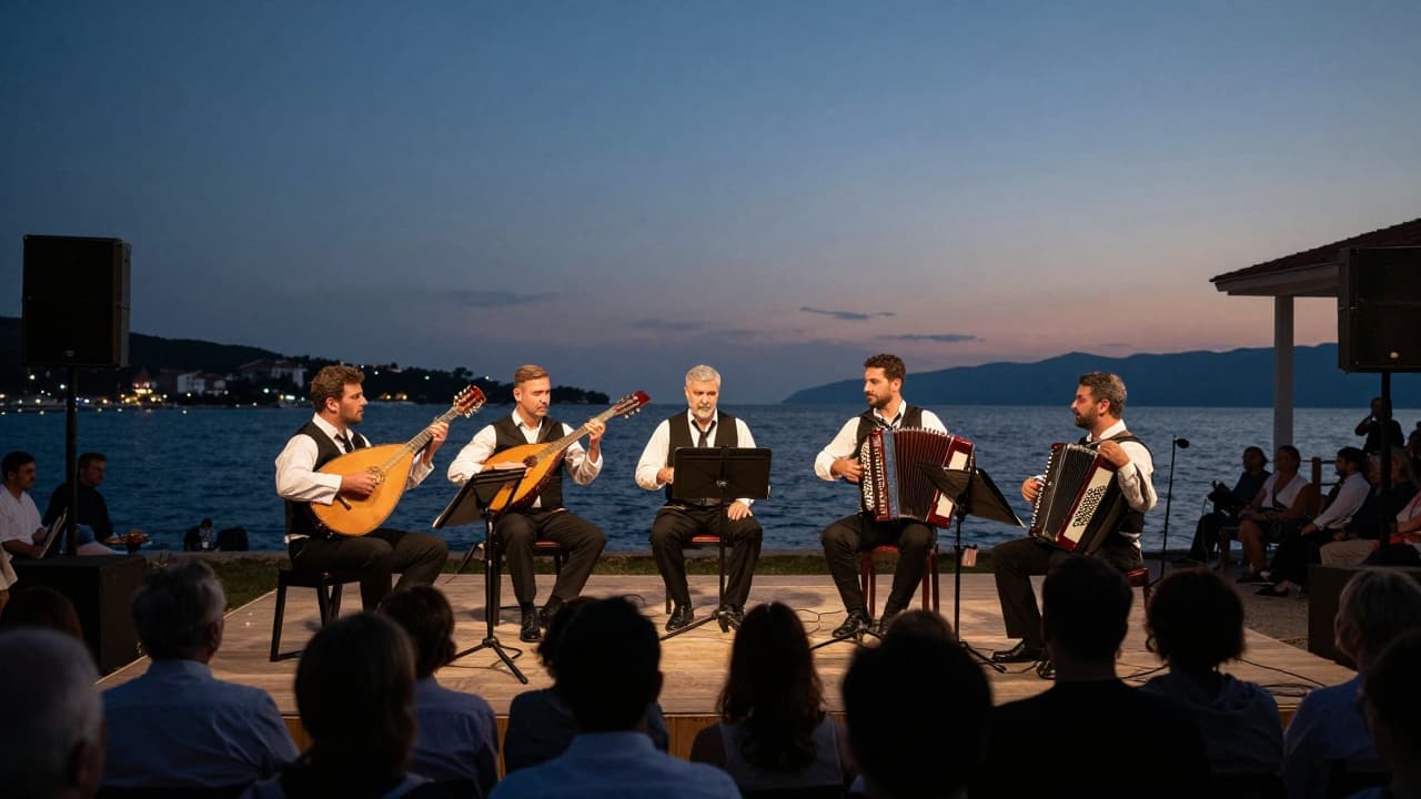 Klapa Cambi nastupa na večernjem koncertu