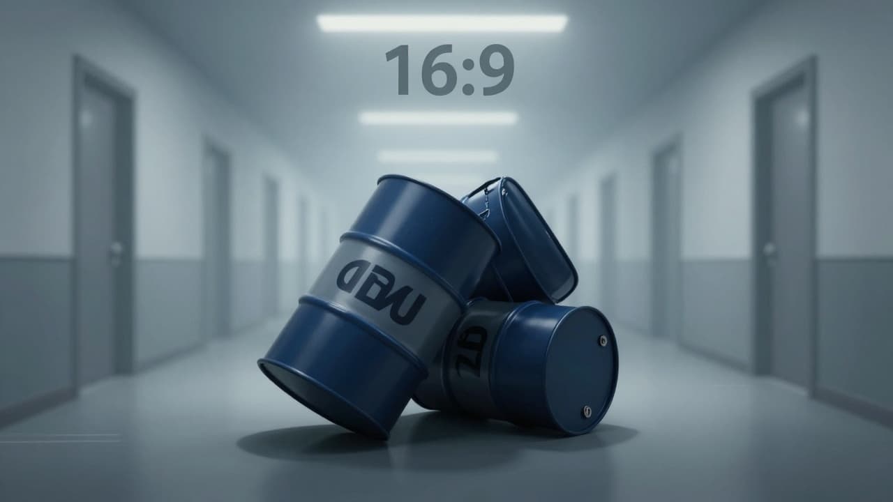 Glass barrels of hazardous waste