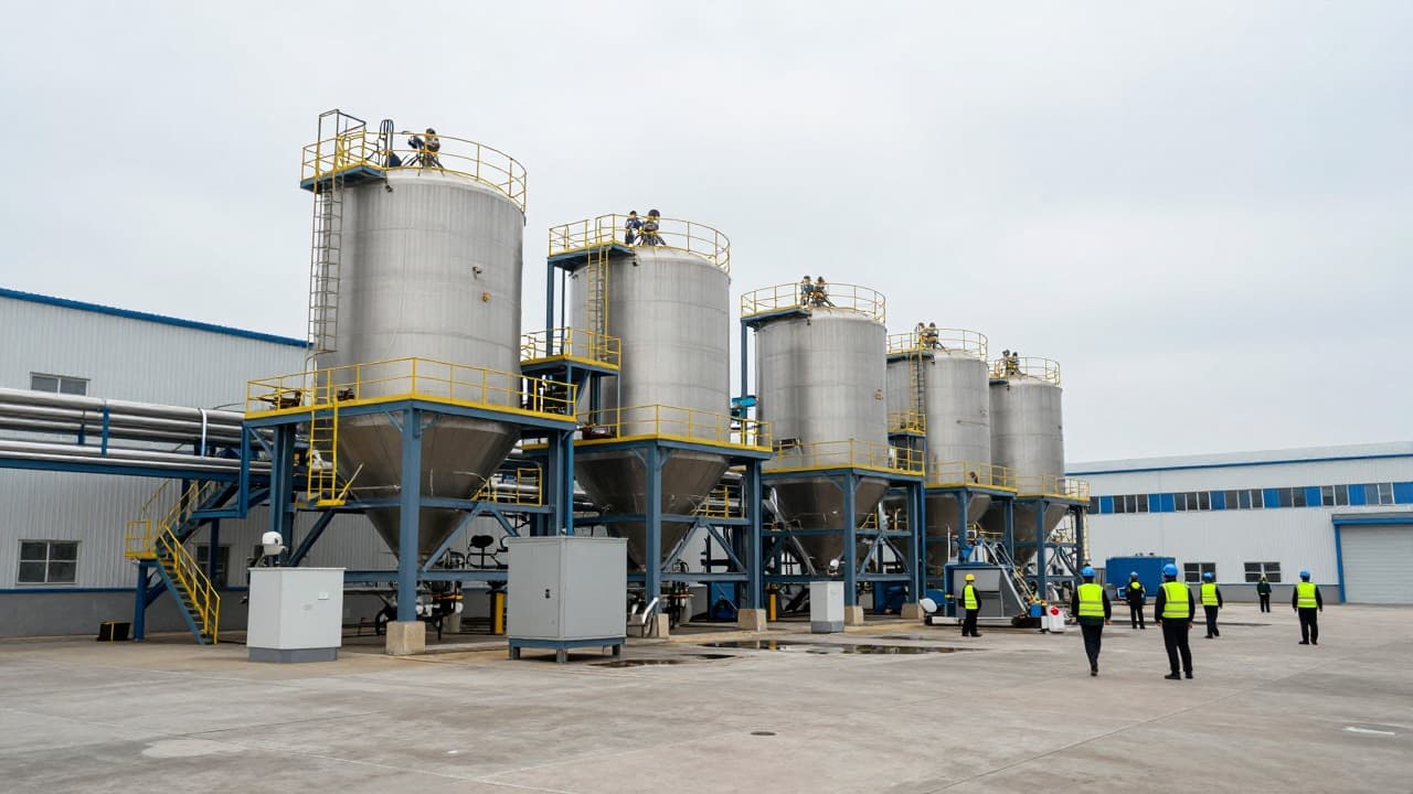 View of the industrial waste processing facility