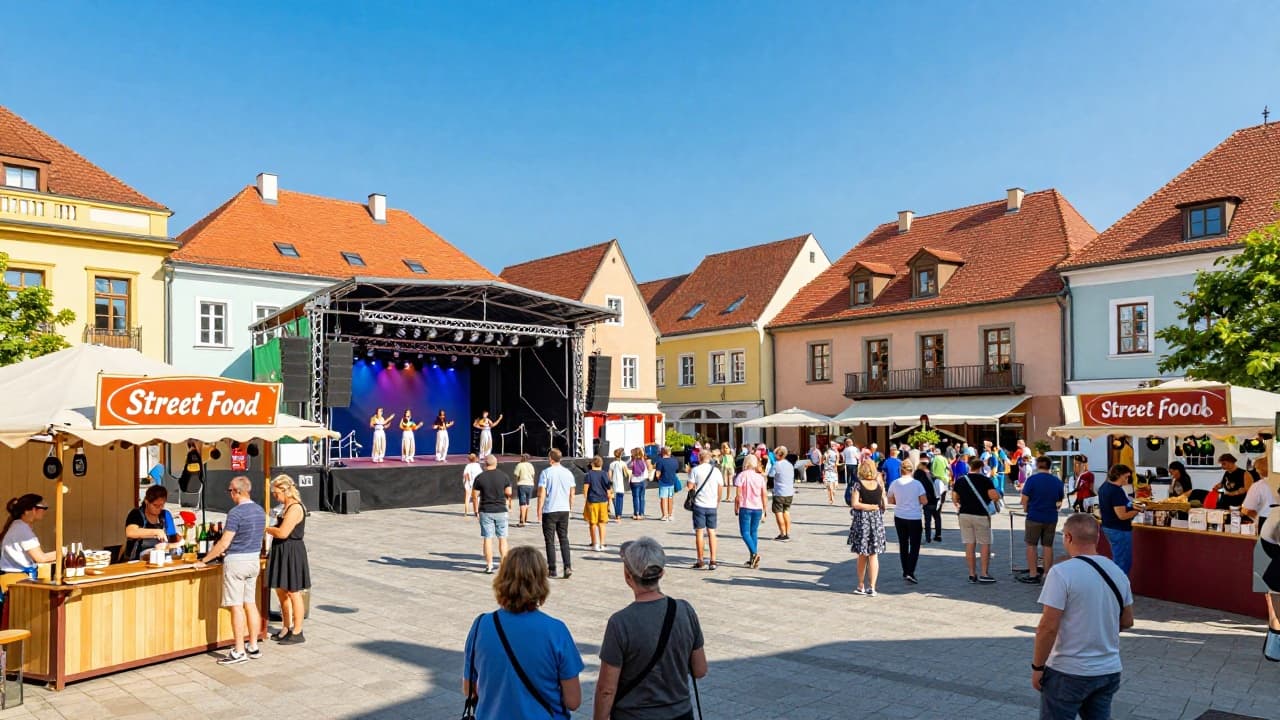 Ljetni festival u europskom gradu