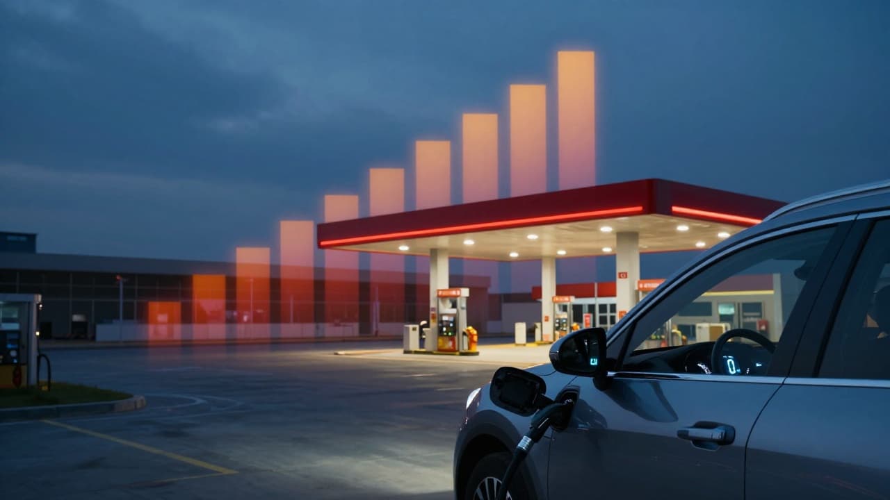 Automobil na benzinskoj postaji
