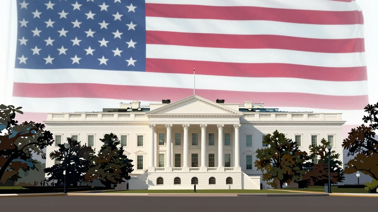 Adam Telle uz američku zastavu i Pentagon