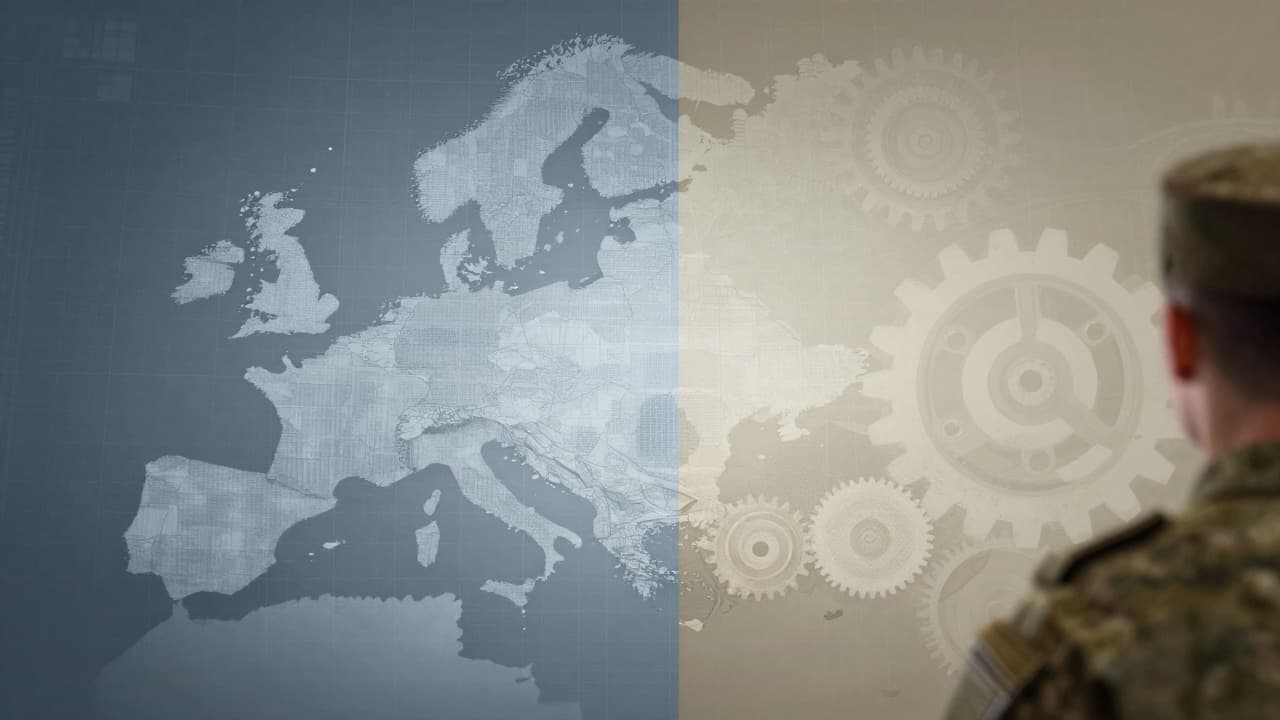 Stilizirani prikaz diplomatske suradnje i vojnih vježbi