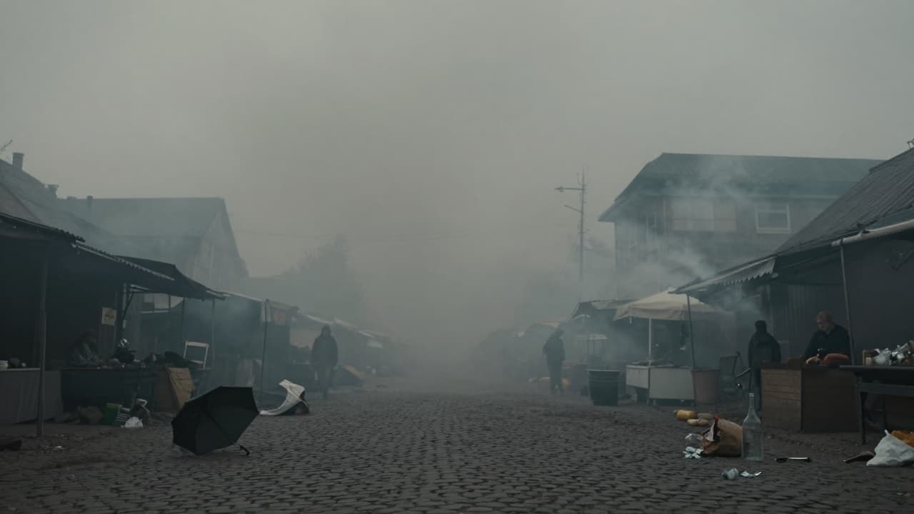 Scattered items on the ground after the explosion