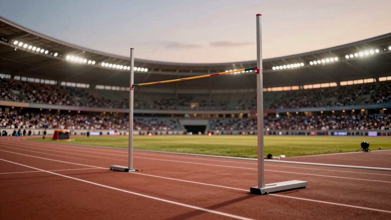 Pogled na atletski stadion u sumrak
