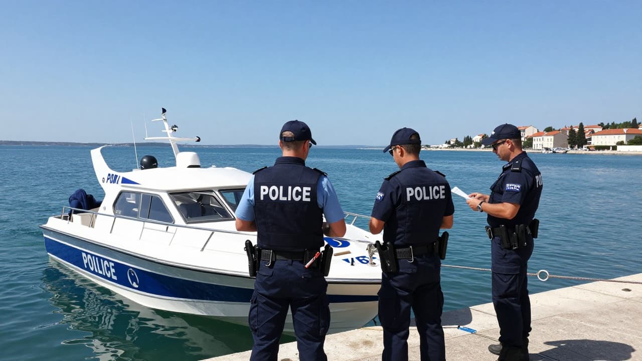 Policija provjerava dokumente na brodu