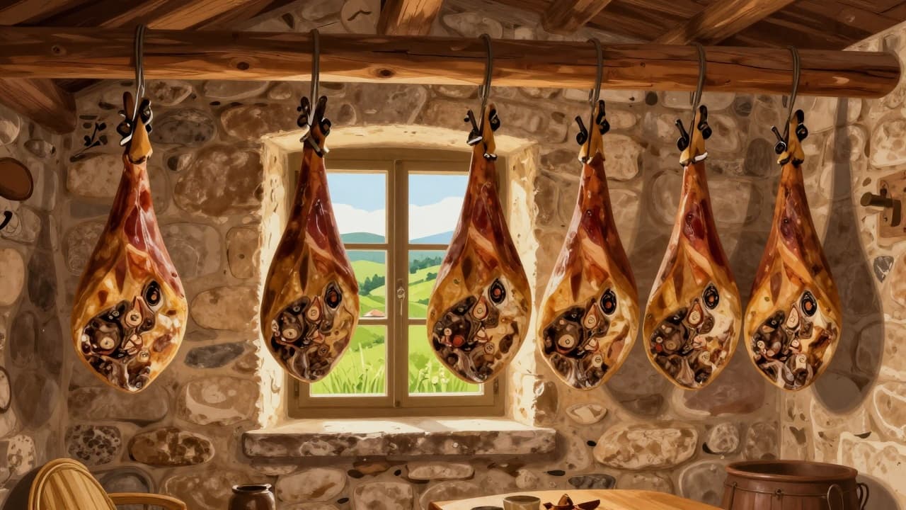 Istarski pršut iz domaćeg tova svinja (ilustracija)