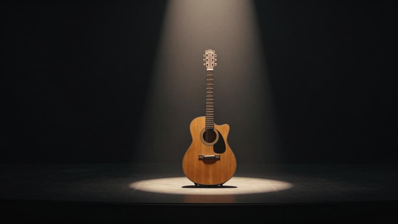Akustična gitara na pozornici