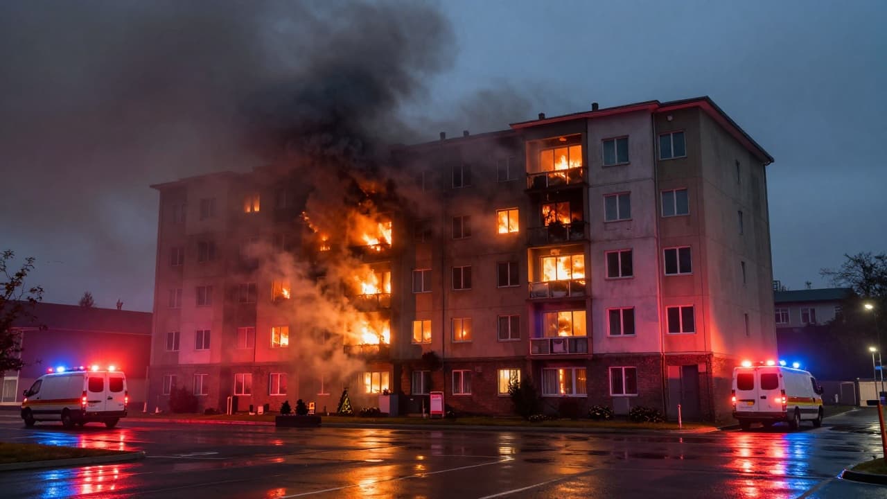 Vatrogasci na mjestu požara
