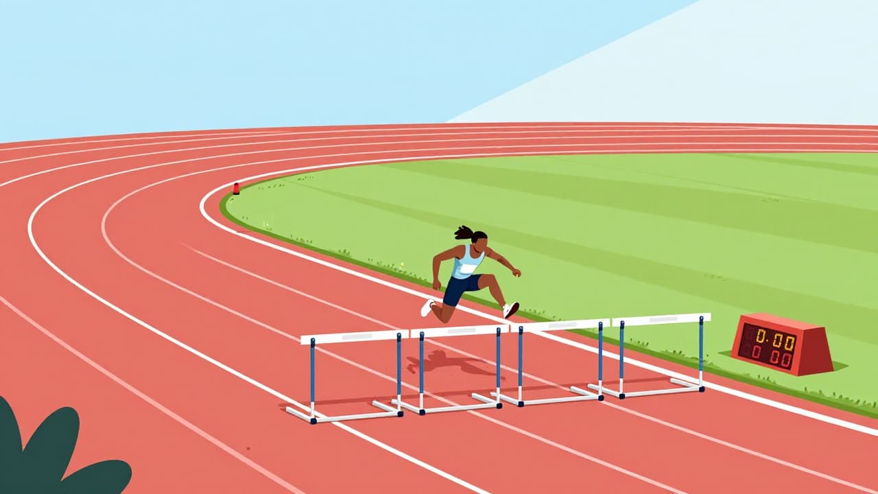 Atletičarka trči stazom